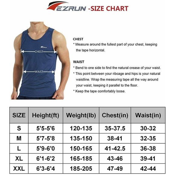EZRUN Men's Tank Top Quick Dry Athletic Shirt Gray Size Large - Picture 4 of 9